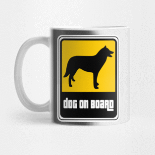 Dog on board Mug